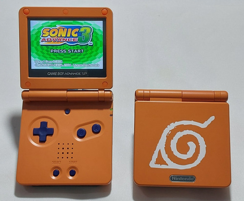 Gameboy Sp Tema Naruto Com Tela Ips