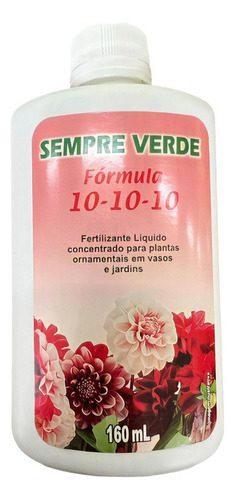 Fertilizante Liquido Concentrado 10-10-10 Sempre Verde 160ml