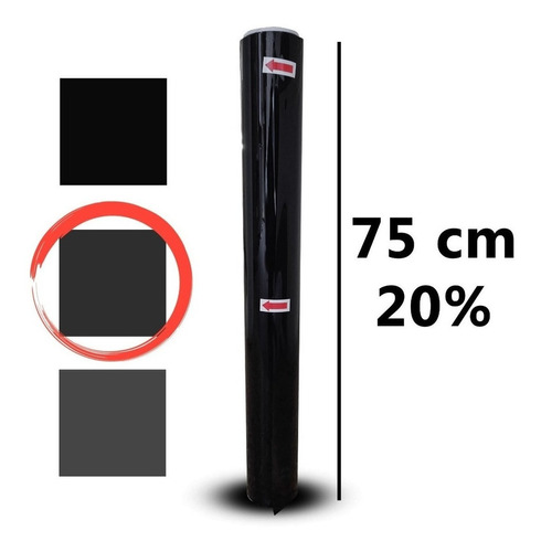 1rollo Papel Polarizado 25% Antirayas 100cm X 10m +1x10al20%