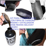 Kit Forrar Fibra D Carbono Real Tela 200x100cm + Kit Resinas