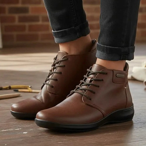 Botines Outdoor Moderno Mujer Piel Verde Tabaco 8031 Shedron