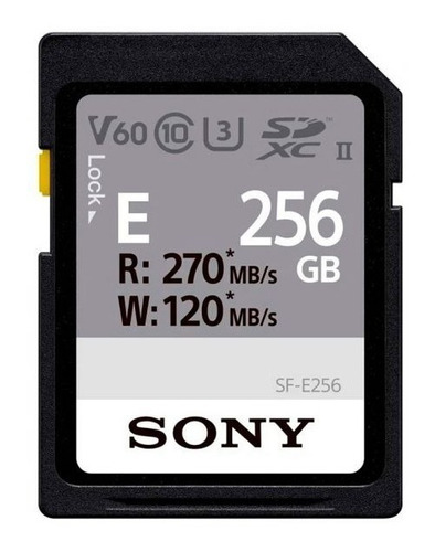 Tarjeta De Memoria Sony 256gb Sd 270 Mb/s