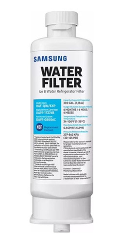 Filtro De Agua Para Nevera Samsung  Da97-17376b Haf-qin /exp