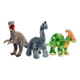 Peluches De Dinosaurios Pack 3 Estilo Realista Importado