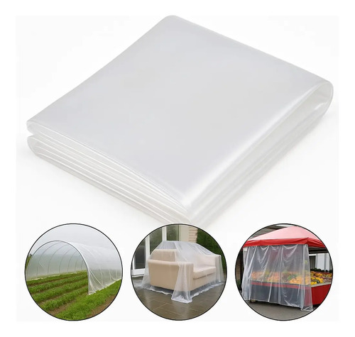 Hule Transparente Para Lluvia Grueso 4m X 5m