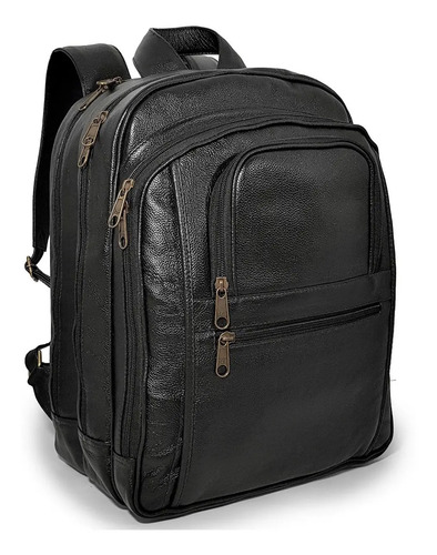 Mochila De Couro 100% Legítimo Grande P\u002Fnotebook | Frete grátis