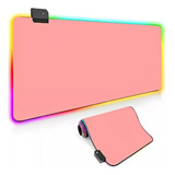 Mousepad Rosa Gamer Led Rgb 7 Cores Grande 80 X 30cm