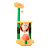 Arbol Columpio Rascador Interactivo Para Gatos Dos Niveles 