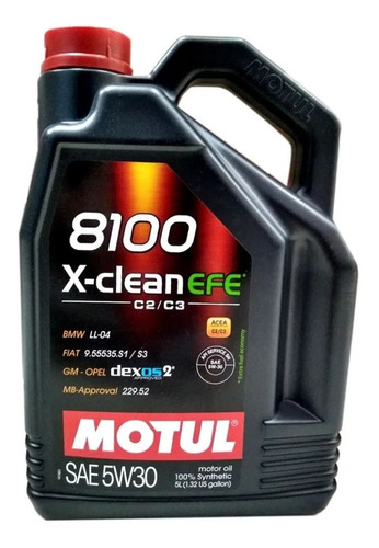 Aceite Motul 8100 X-clean Efe 5w30 X5l Parat
