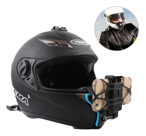 Suporte Para Capacete Filmagem De Moto Com Celular Go Pro