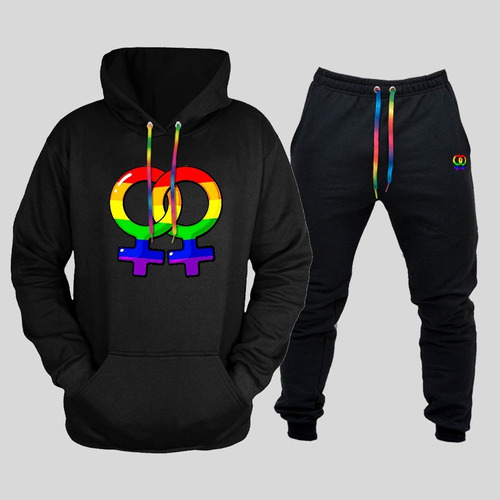 Kit Blusa + Calça Moletom Lgbt Orgulho Gay Colorido Pride