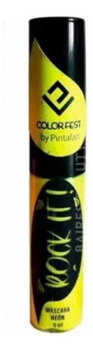 Mascara Pestañas Neon Fluor Maquillaje Brilla Luz Uv Rimel Color Amarillo