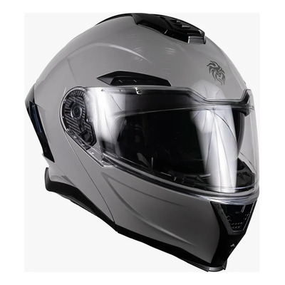 Casco Kov Abatible Apolo Gris Nardo Brillante Alerón Deportivo Talla L (59 - 60 Cm) | Meses sin interés