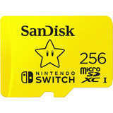 Sandisk Memoria Micro Sd Xc U3 V30 4k 256 Gb Nintendo Switch