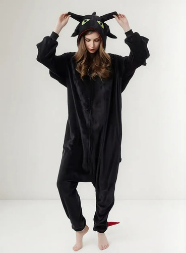 Pijama Mameluco Chimuelo Adulto Furia Nocturna, Disfraz | Envío gratis