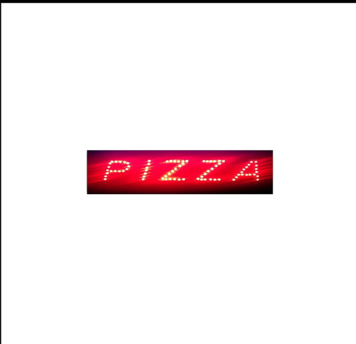 Aviso Led Fijo Pizza 50x14 Cm