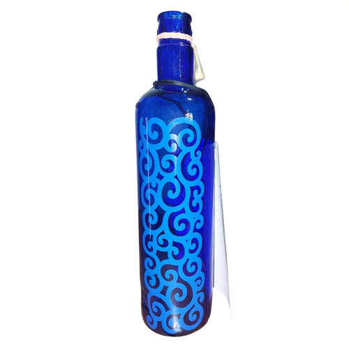 Botella Azul De Vidrio Ho'oponopono Agua Solarizada