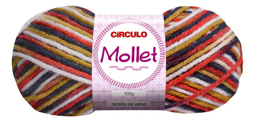 Lã Mollet Círculo Multicolor Kit 3 Und 100g Tricô Crochê