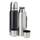 Garrafa Térmica Aço Inox 1 Litro Café Quente C/ 2 Copos