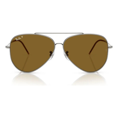 Lentes De Sol Aviator Reverse Ray-ban Rbr0101s00483 Color Marrón Lente Marrón Varilla Gris Armazón Plateado Diseño Lentes de Sol Aviator Reverse RBR0101S Gunmetal Ray-Ban | Meses sin interés