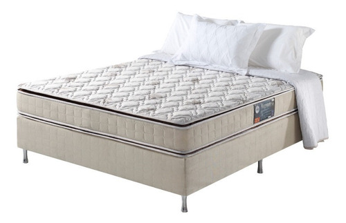 Cama Box Viúva + Colchão Espuma D70/d28 2 Pillow Top Orleans