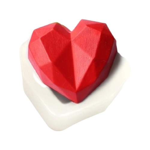Molde Silicon Mini Corazón Diamante - Repostería Jabón Velas