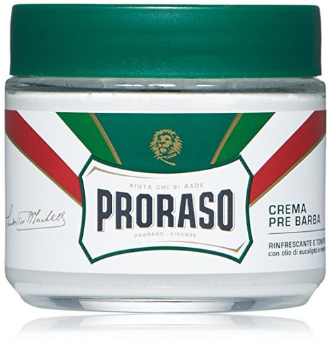 Crema Proraso Pre Afeitado, Refrescante Y Tonificante, 3,6 O