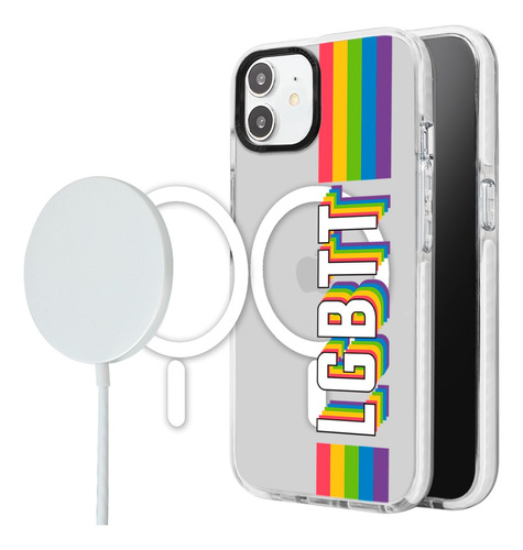 Funda Para iPhone Magsafe Lgbt Pride Gay Arcoíris Colores