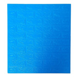 Panel Lamina Adhesivo Pared 3d Tapiz Decorativo X 6 Azul 