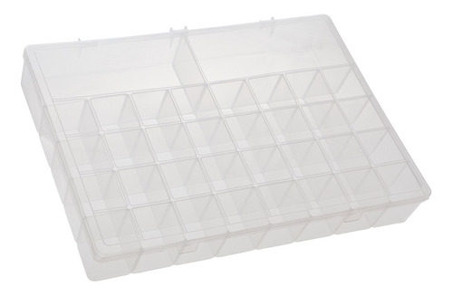 Caixa Organizador Grande Estojo Plastico Com 32 Divisórias 