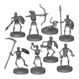 Kit Miniaturas Esqueletos Para Rpg, D&d, Zombicide