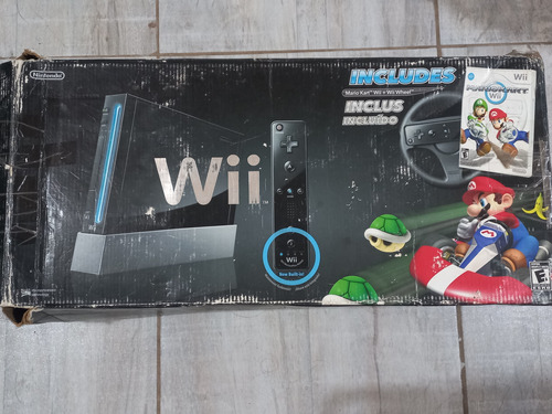 Nintendo Wii Mario Kart -incluye Volante Y Cd Con 2 Mandos