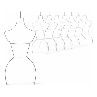 Exhibidor Alambre Mujer Maniquí Silueta Gancho Blister 10 Pz | MercadoLibre