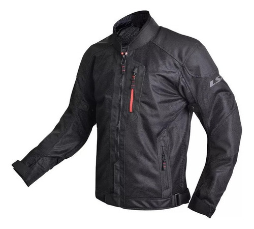 Campera Moto Cordura Hombre Ls2 Alba Verano Negra