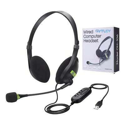 Audífonos Diadema con Micrófono, USB Call Center Alámbricos Headset con Micrófono, Manos Libres Compatible con Android, iOS, PC y Mac, para Atención a Clientes, Video Conferencias | MercadoLibre