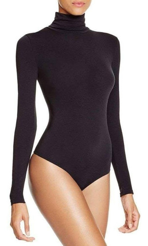 Body Manga Longa Suplex Gola Alta Cacharel Collant Para Frio