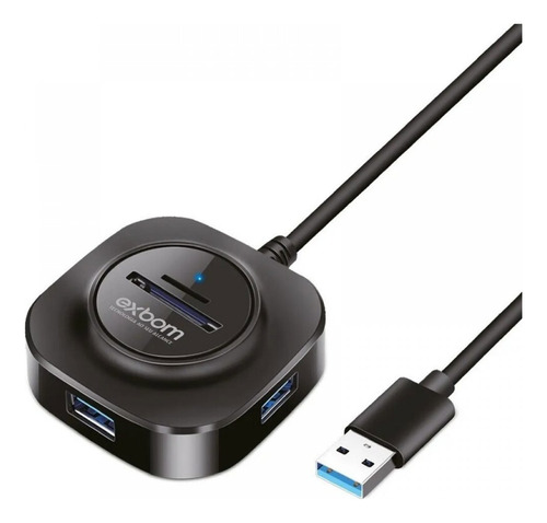 Hub 3 Portas Usb 3.0 Leitor De Cartão Micro Sd Pc Not