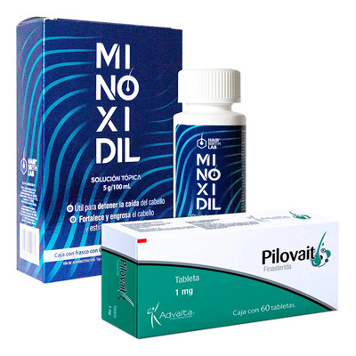 Minoxidil 5% Hair Birth Lab + Pilovait 60tab Finasterida 1mg | Envío gratis