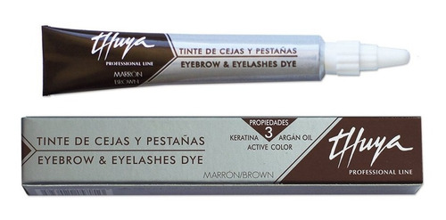 Tintura Cejas Pestañas Thuya Tinte Negro 14 Ml Con Keratina 