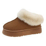 Botas Nieve Cortas Felpa Mujer Zapatos Plataforma Invierno