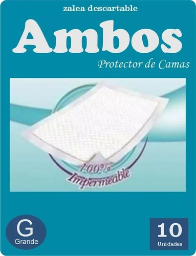 Zaleas Ambos Protector De Cama Descartables X 10 Unidades