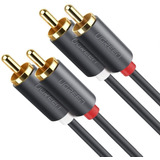 Cabo Ugreen Hifi Audio Banhado A Ouro De 2 Rca Para 2 Rca 100cm