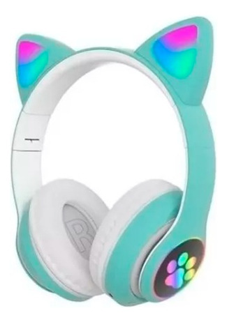 Auriculares Inalámbricos Con Orejas De Gato Led Infantil Jst