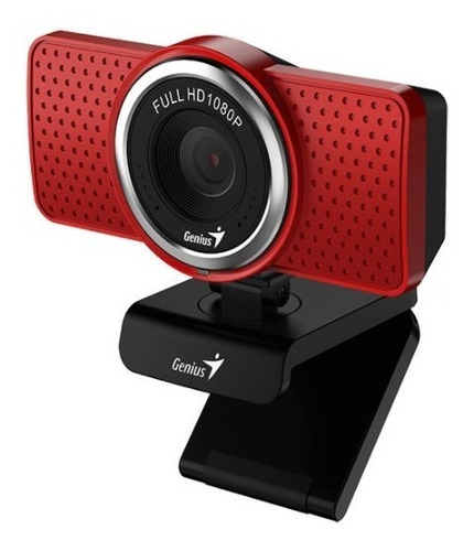 Camara Web Genius Ecam 8000 1080p Usb Rojo