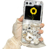 Poowear Para Samsung Galaxy Z Flip 5 5g Caso, Glitter Luxury