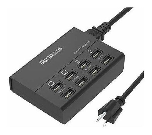 Cargador Usb, Hitrends 8 Puertos Estacion De Carga 50w / 10