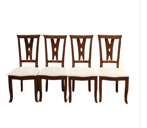 Cadeiras De Mesa De Jantar Em Madeira Maciça Usadas.