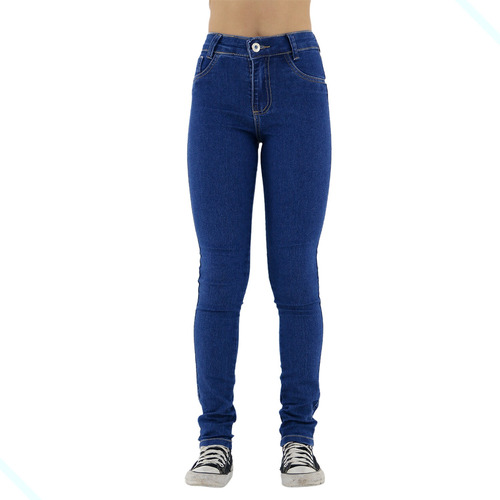 Calça Preta Jeans Elastano Feminina Menina Infantil Juvenil 