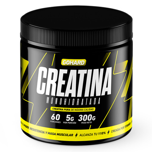 Creatina Monohidratada Gohard 60 Servicios. Fitness Sabor Sin Sabor / 300 Grs