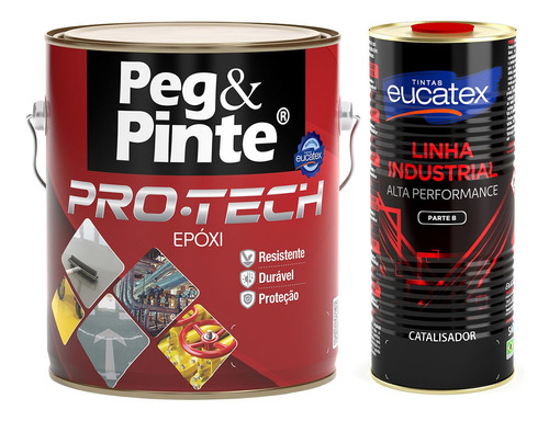 Tinta Epóxi Máquina Concreto Madeira Metal Pro-tech Eucatex Cor Branco